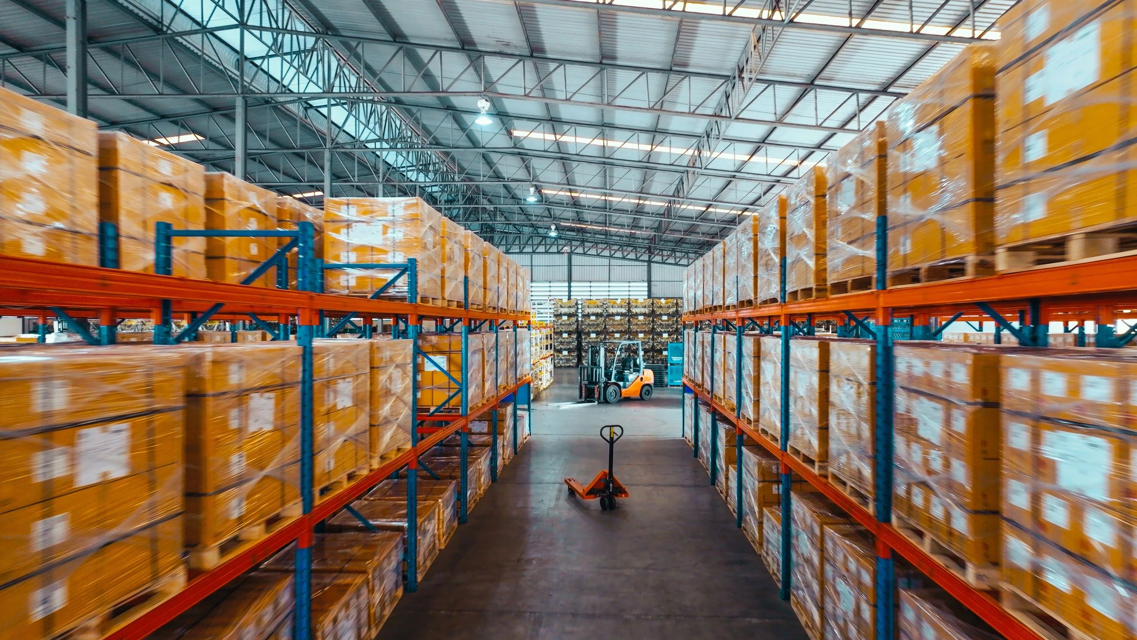 Commercial facility environment representing waste removal and restocking